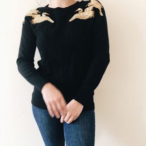 ALTUZARRA GOLDEN CRANE SWEATER COZY CHIC